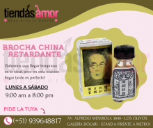 BROCHA CHINA RETARDANTE - SEXSHOP PUENTE PIEDRA 